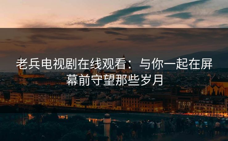 老兵电视剧在线观看：与你一起在屏幕前守望那些岁月